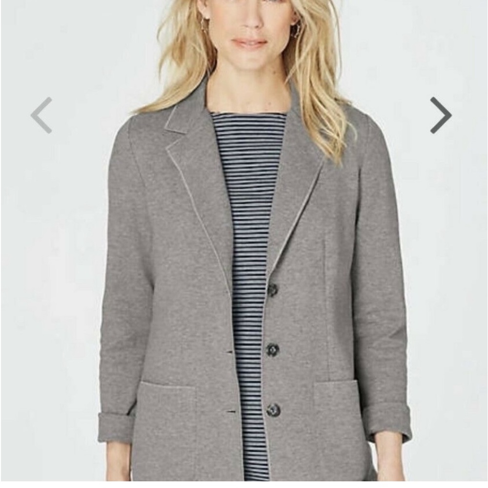 J.Jill cotton sweater blazer jacket size M
